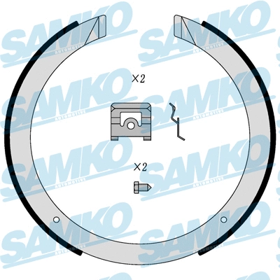 Brake Shoe Set, parking brake (81098)
