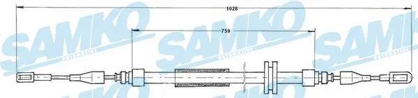 Cable Pull, parking brake (C0901B)