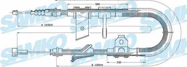 Cable Pull, parking brake (C0022B)