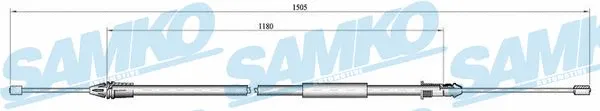 Cable Pull, parking brake (C0405B)