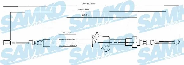 Cable Pull, parking brake (C0034B)