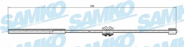 Cable Pull, parking brake (C0558B)