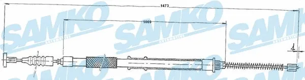 Cable Pull, parking brake (C0186B)