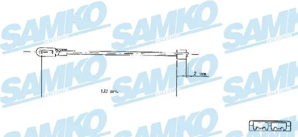 Cable Pull, parking brake (C0578B)