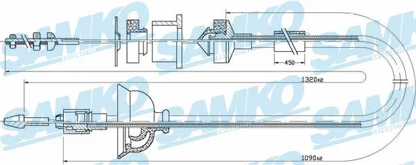 Cable Pull, clutch control (C0168C)