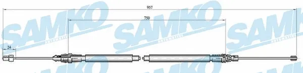 Cable Pull, parking brake (C0348B)