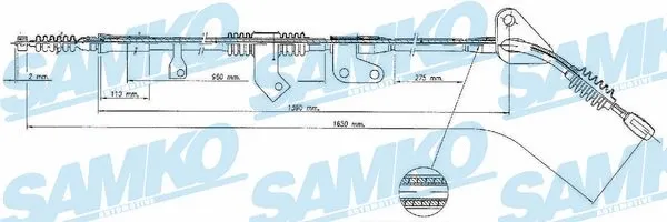 Cable Pull, parking brake (C0393B)