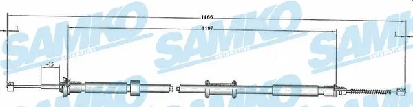 Cable Pull, parking brake (C1084B)