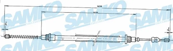 Cable Pull, parking brake (C0744B)