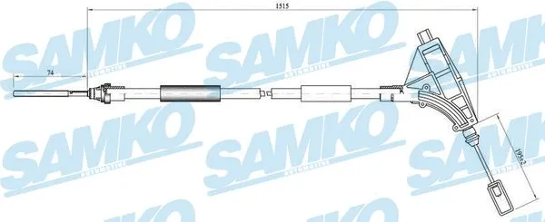 Cable Pull, parking brake (C0641B)