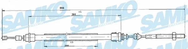 Cable Pull, parking brake (C0627B)