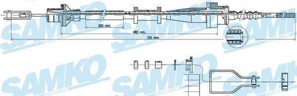 Cable Pull, clutch control (C0116C)