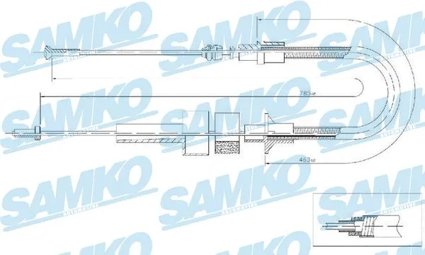 Cable Pull, clutch control (C0041C)