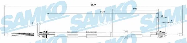 Cable Pull, parking brake (C0469B)