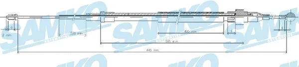 Cable Pull, parking brake (C0938B)
