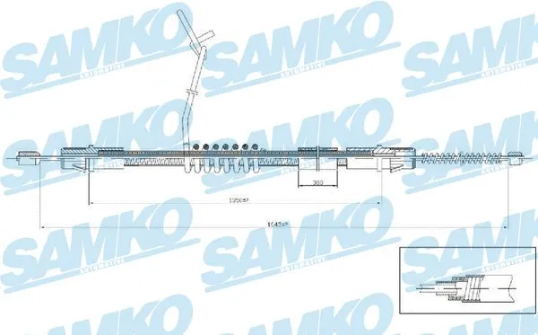 Cable Pull, parking brake (C0287B)