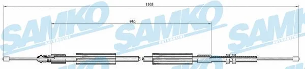 Cable Pull, parking brake (C0734B)