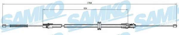 Cable Pull, parking brake (C0708B)