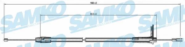 Cable Pull, parking brake (C0424B)