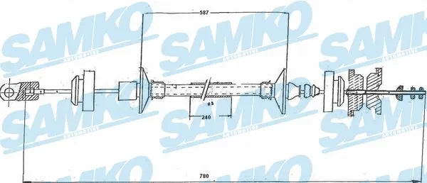 Cable Pull, clutch control (C0166C)