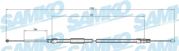 Cable Pull, parking brake (C0080B)