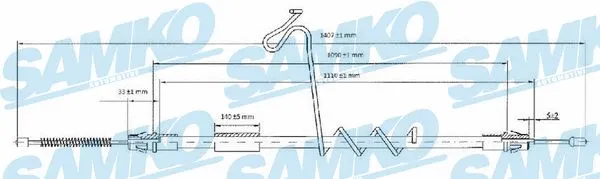Cable Pull, parking brake (C0293B)
