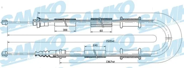 Cable Pull, parking brake (C1245B)