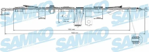 Cable Pull, parking brake (C1283B)