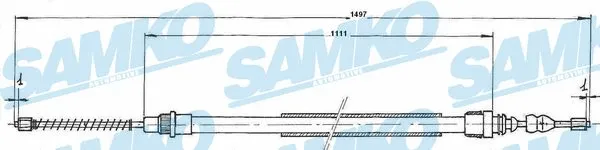 Cable Pull, parking brake (C0697B)