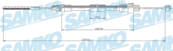 Cable Pull, parking brake (C1079B)