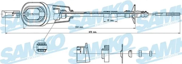 Cable Pull, clutch control (C0317C)