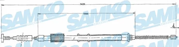 Cable Pull, parking brake (C0185B)