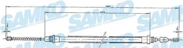 Cable Pull, parking brake (C0724B)
