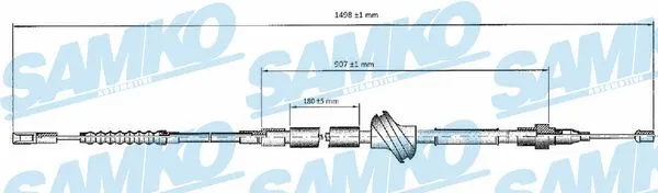 Cable Pull, parking brake (C0033B)