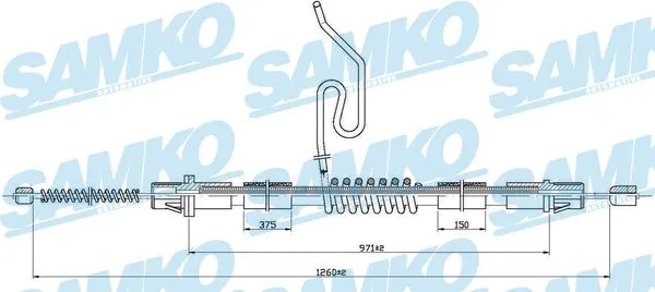 Cable Pull, parking brake (C0288B)