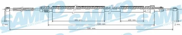 Cable Pull, parking brake (C0617B)