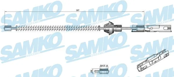 Cable Pull, parking brake (C0250B)