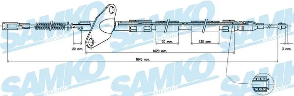 Cable Pull, parking brake (C0412B)
