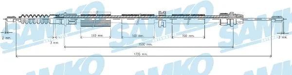 Cable Pull, parking brake (C0262B)