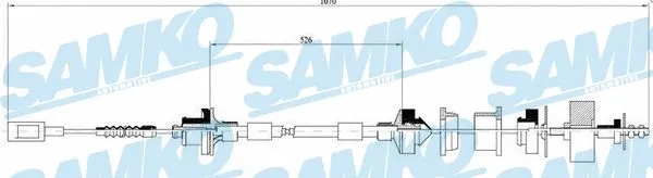 Cable Pull, clutch control (C0061C)