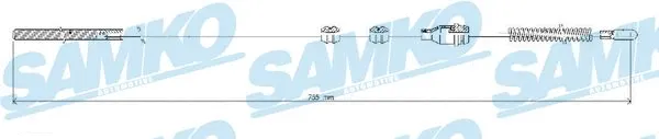 Cable Pull, parking brake (C0591B)
