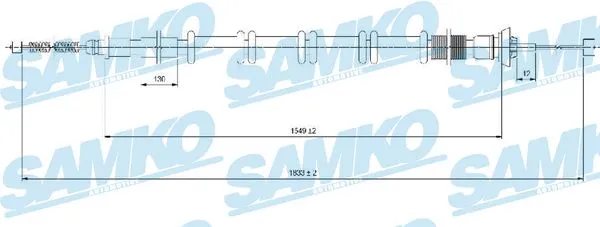 Cable Pull, parking brake (C1689B)