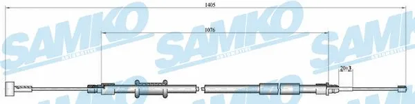 Cable Pull, parking brake (C1008B)