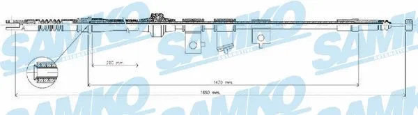 Cable Pull, parking brake (C1294B)