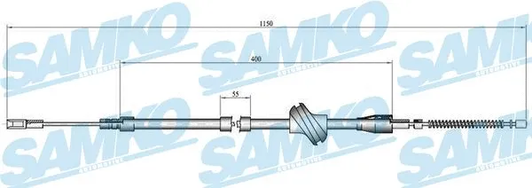 Cable Pull, parking brake (C0046B)