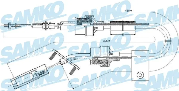 Cable Pull, clutch control (C0065C)