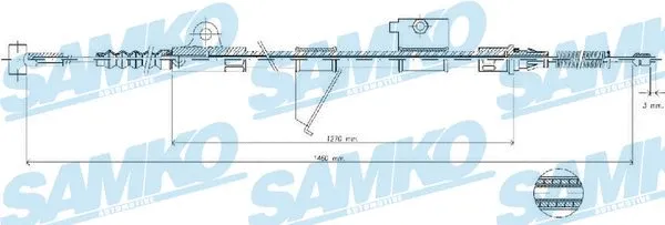 Cable Pull, parking brake (C0512B)