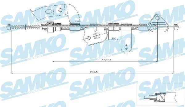 Cable Pull, parking brake (C0132B)
