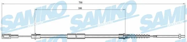 Cable Pull, parking brake (C0643B)