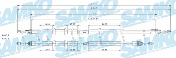 Cable Pull, parking brake (C1710B)